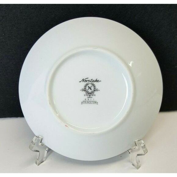 Set/5 Noritake Princeton 6911 Fruit / Berry Bowl Green Flower Border Japan - Picture 3 of 4